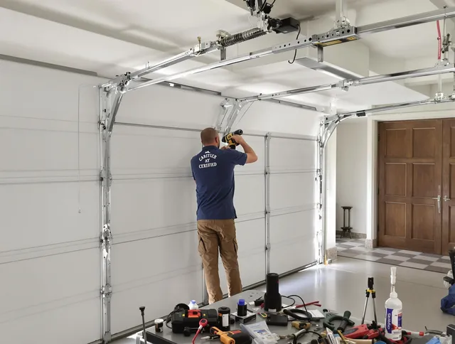 Pineville Garage Door Repair certified technician performing precision garage door repair in Pineville