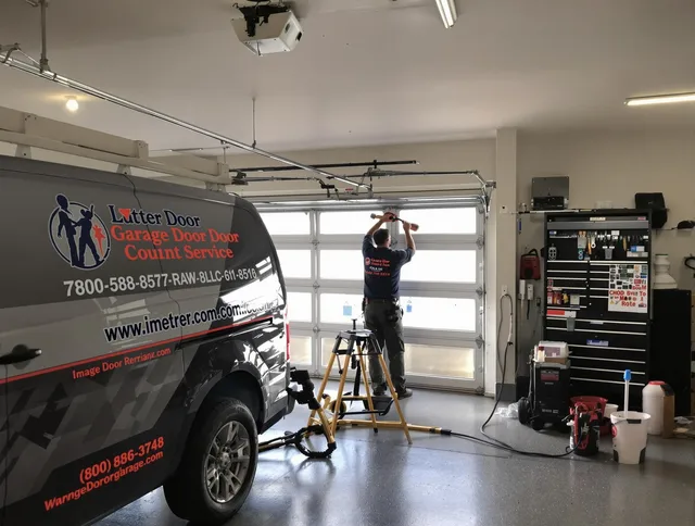 Pineville Garage Door Repair team performing same-day garage door repair in Pineville